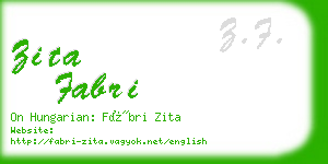 zita fabri business card